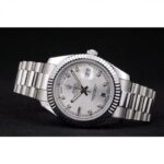 Super Clone Rolex Day-Date Silver Dial 41995 40 mm — side profile