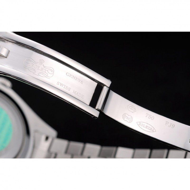 Super Clone Rolex Day-Date Silver Dial 41995 40 mm — on leather display