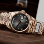 Super Clone Rolex Day-Date Slate Ombré Dial 228235-0055 40 mm — dial close-up