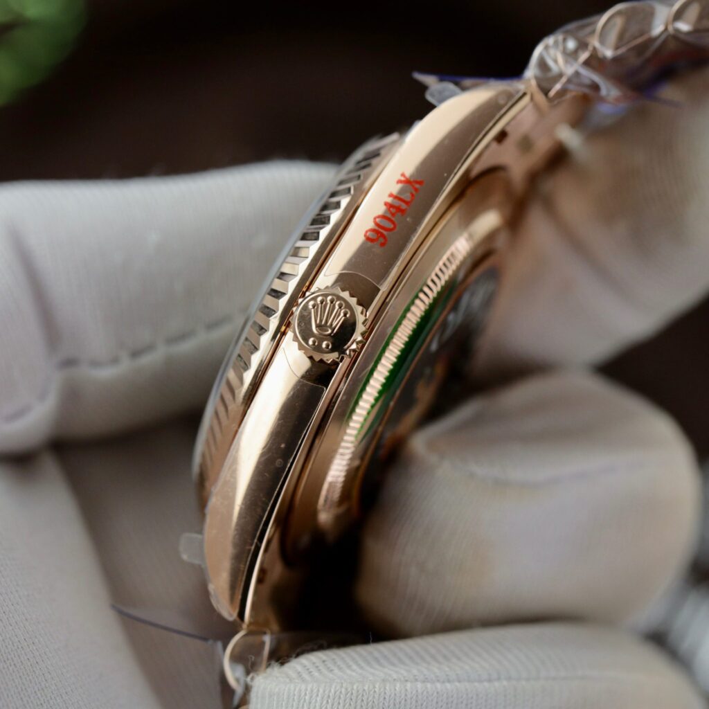 Super Clone Rolex Day-Date Slate Ombré Dial 228235-0055 40 mm — movement / caseback view