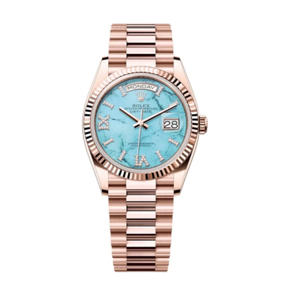 Super Clone Rolex Day-Date Turquoise Dial 128235 40 mm