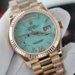 Super Clone Rolex Day-Date Turquoise Dial 128235 40 mm — side profile