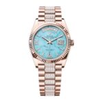 Super Clone Rolex Day-Date Turquoise Dial 128235 Diamond-set 36 mm – Swiss SuperClone