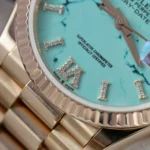 Super Clone Rolex Day-Date Turquoise Diamond Dial 128238-0071 36 mm — clasp and links