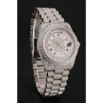 Super Clone Rolex Day-Date White Dial 1453950 37 mm — dial close-up