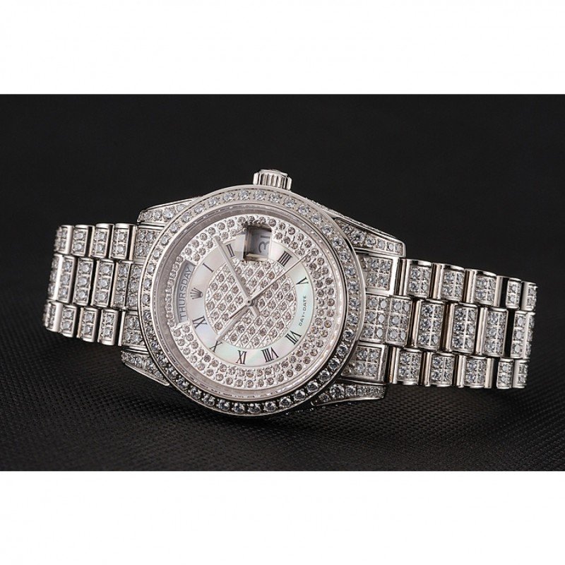 Super Clone Rolex Day-Date White Dial 1453950 37 mm — case and bezel