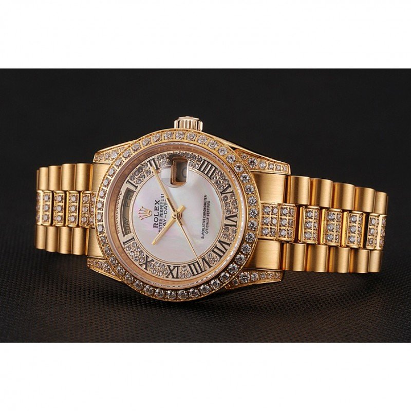 Super Clone Rolex Day-Date White Dial 1453958 37 mm — case and bezel