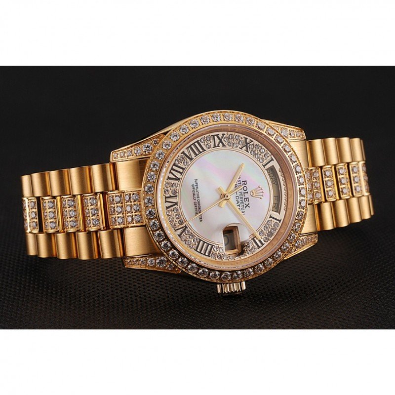 Super Clone Rolex Day-Date White Dial 1453958 37 mm — bracelet detail