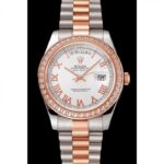 Super Clone Rolex Day-Date White Dial 1454108 40 mm — dial close-up