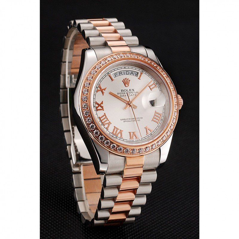 Super Clone Rolex Day-Date White Dial 1454108 40 mm — case and bezel