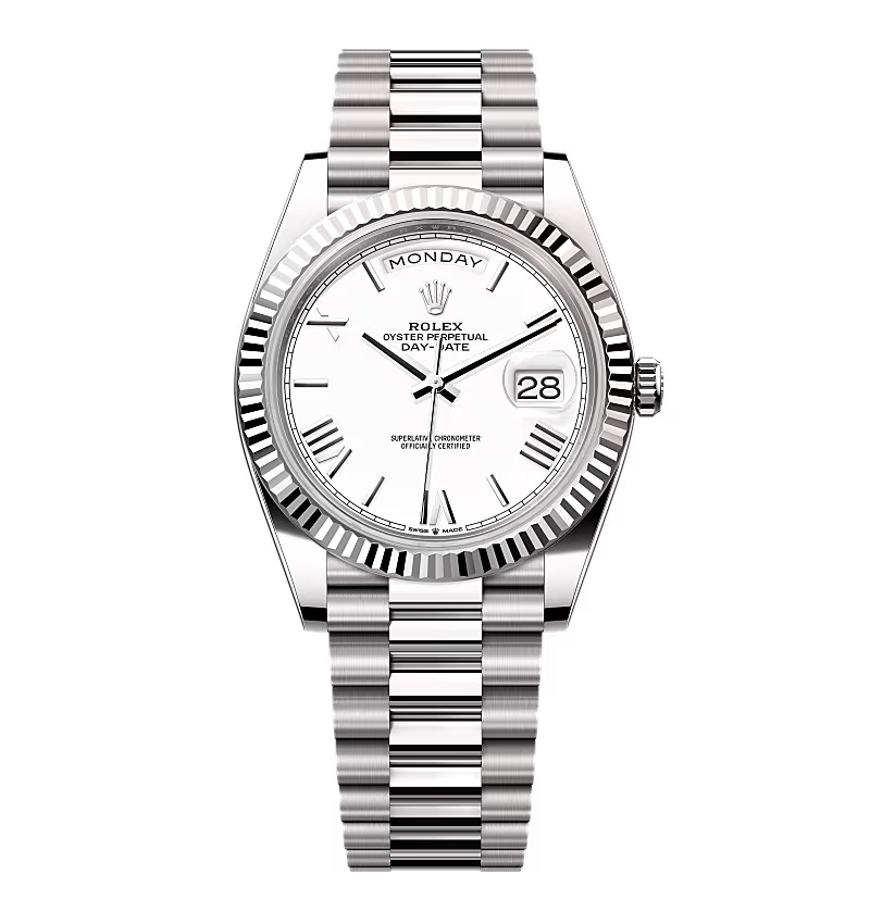 Super Clone Rolex Day-Date White Dial 228239-0046 40 mm