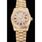 Super Clone Rolex Day-Date White Dial REP016822 36 mm — dial close-up