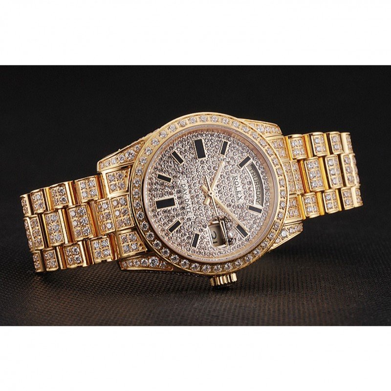 Super Clone Rolex Day-Date White Dial REP016822 36 mm — side profile