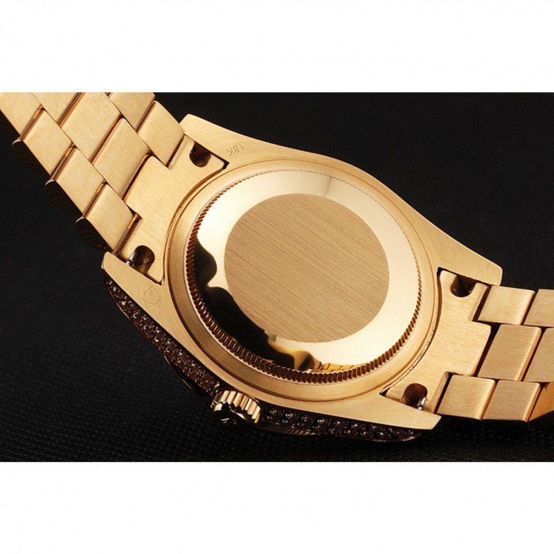 Super Clone Rolex Day-Date White Dial REP016822 36 mm — movement / caseback view