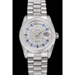 Super Clone Rolex Day-Date White Dial REP016824 36 mm — dial close-up