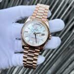 Super Clone Rolex Day-Date White Mother-of-Pearl Diamond Dial 128235-0078 36 mm — view 10