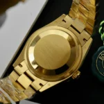 Super Clone Rolex Day-Date White Mother-of-Pearl Diamond Dial 128238-0011 36 mm — case and bezel