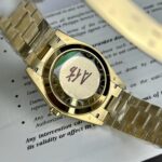 Super Clone Rolex Day-Date White Mother-of-Pearl Diamond Dial 128238-0123 36 mm — movement / caseback view