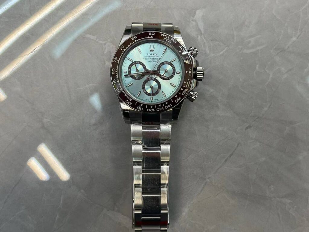Super Clone Rolex Daytona 126506 “Platona” Open Caseback — dial close-up