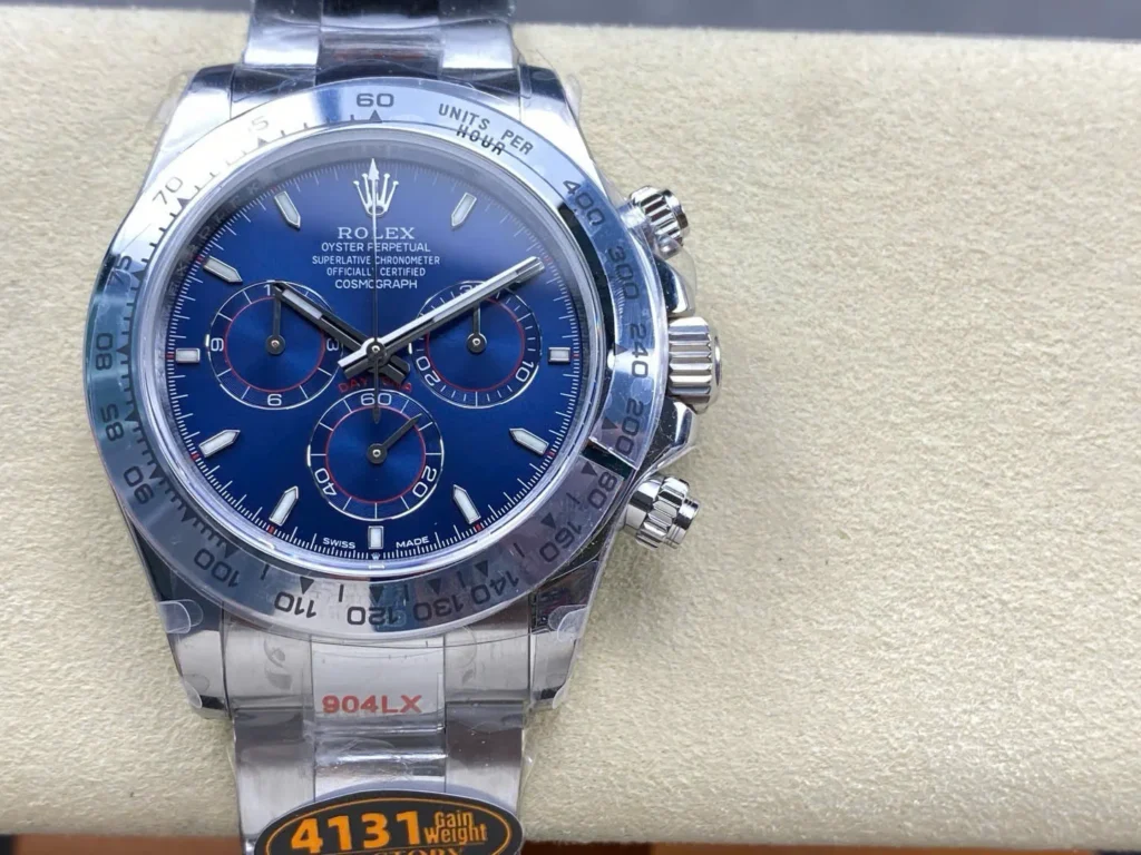 Super Clone Rolex Daytona 126509 Bright Blue Dial — dial close-up