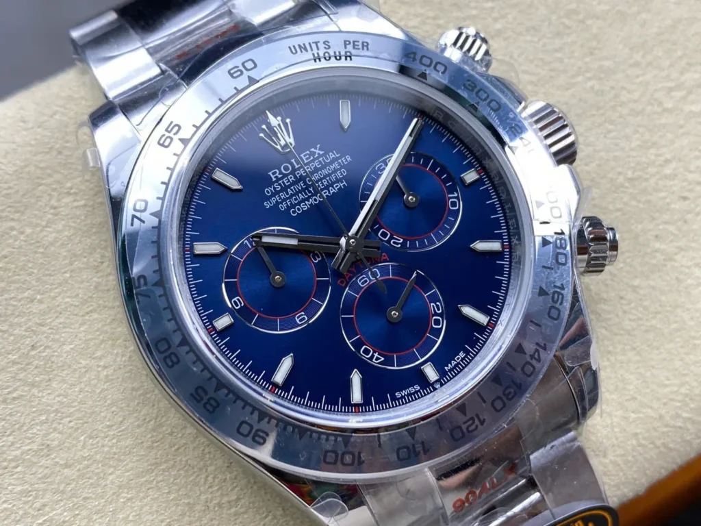 Super Clone Rolex Daytona 126509 Bright Blue Dial — case and bezel