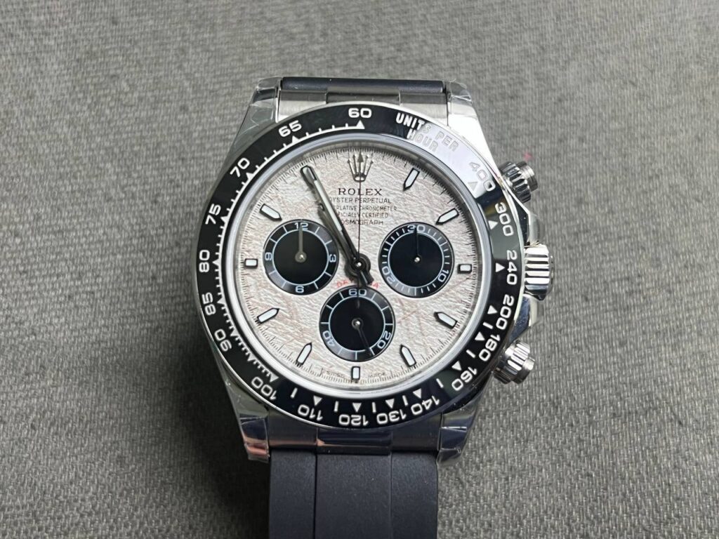 Super Clone Rolex Daytona 126519LN Meteorite Dial — dial close-up