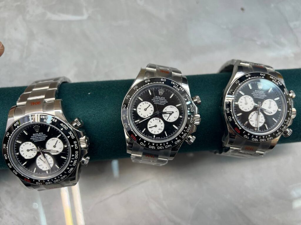 Super Clone Rolex Daytona 126529LN “Le Mans” 100 years anniversary — on leather display