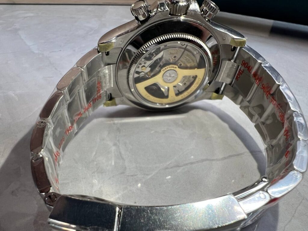 Super Clone Rolex Daytona 126529LN “Le Mans” 100 years anniversary — movement / caseback view