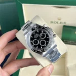 Super Clone Rolex Daytona Black Dial 126500LN “Godzilla” — dial close-up