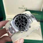 Super Clone Rolex Daytona Black Dial 126500LN “Godzilla” — case and bezel