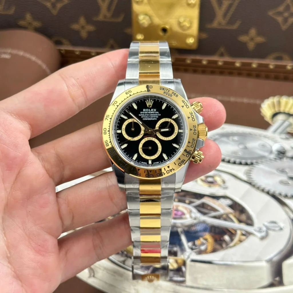 Super Clone Rolex Daytona Black Dial 126503 — dial close-up