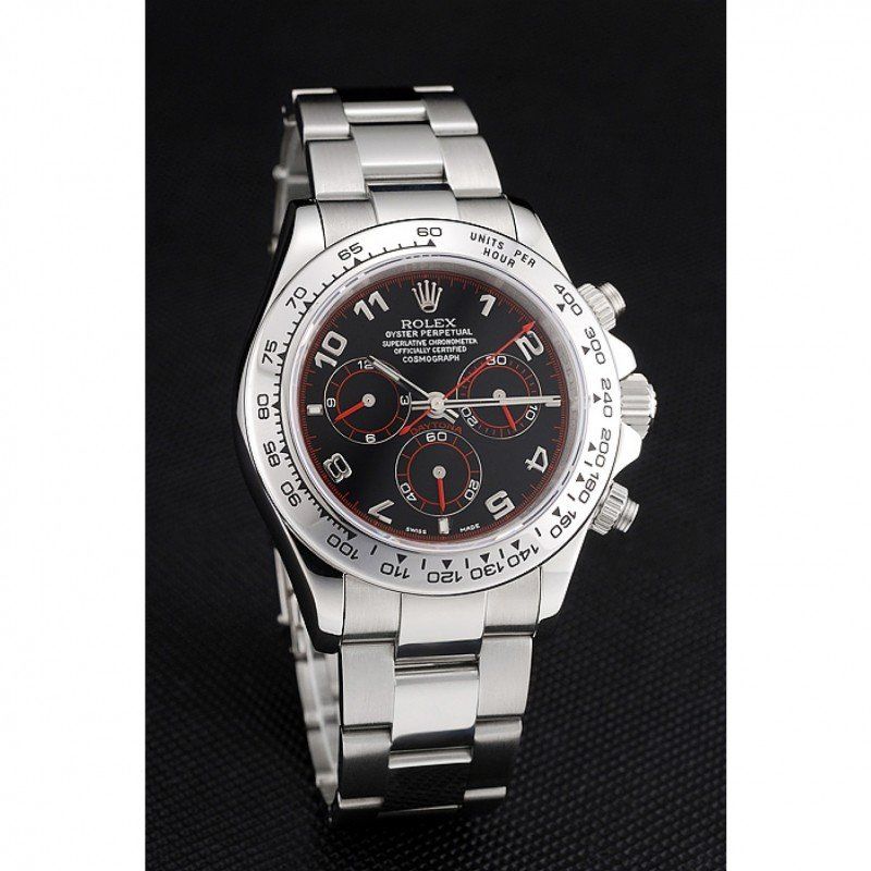 Super Clone Rolex Daytona Black Dial 80296 — case and bezel