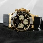 Super Clone Rolex Daytona Black Dial Yellow Gold 126518LN — side profile