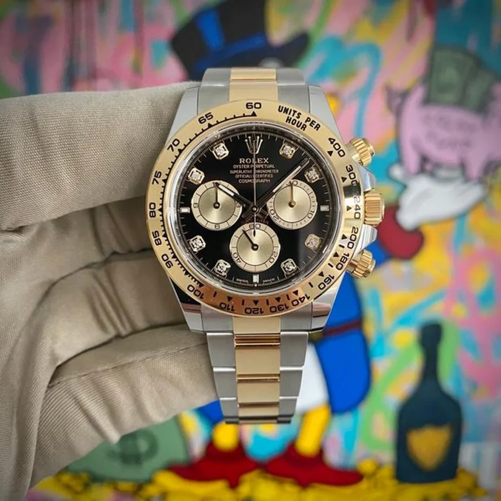 Super Clone Rolex Daytona Black Diamond Dial 126503 — case and bezel