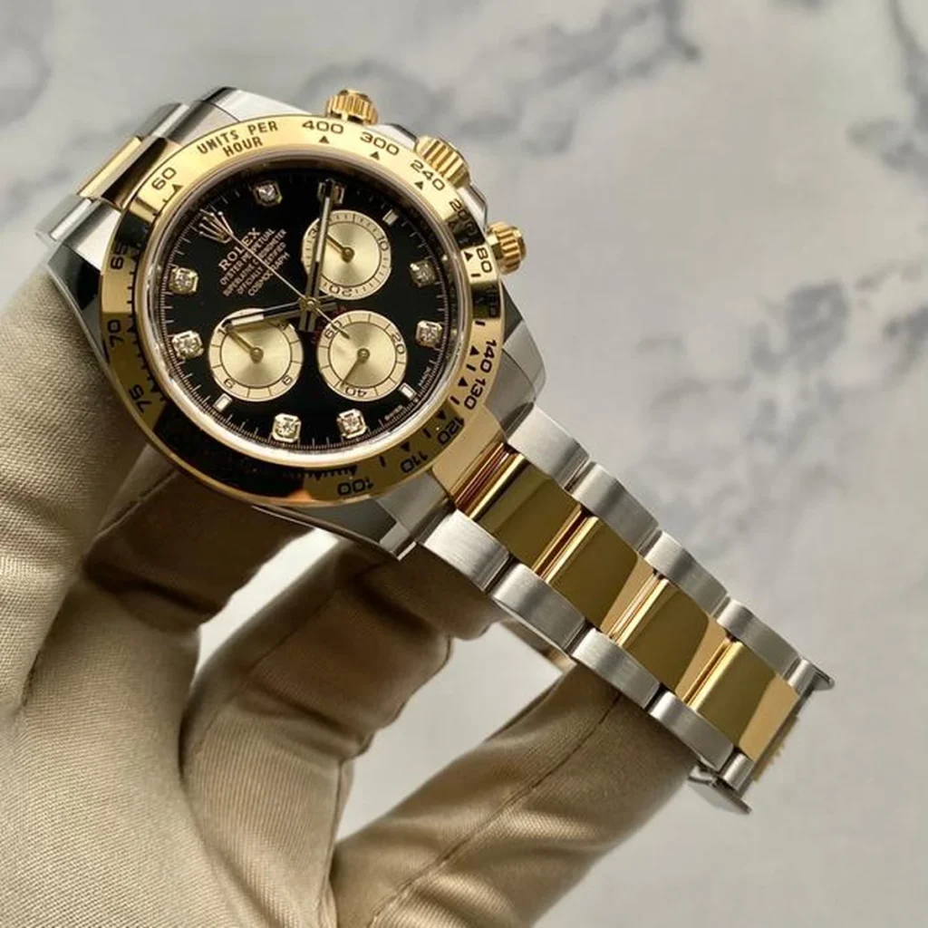 Super Clone Rolex Daytona Black Diamond Dial 126503 — side profile