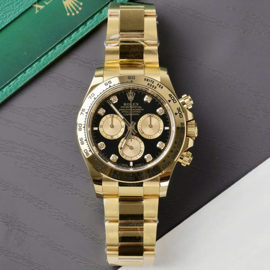 Super Clone Rolex Daytona Bright black Dial 126508 — dial close-up