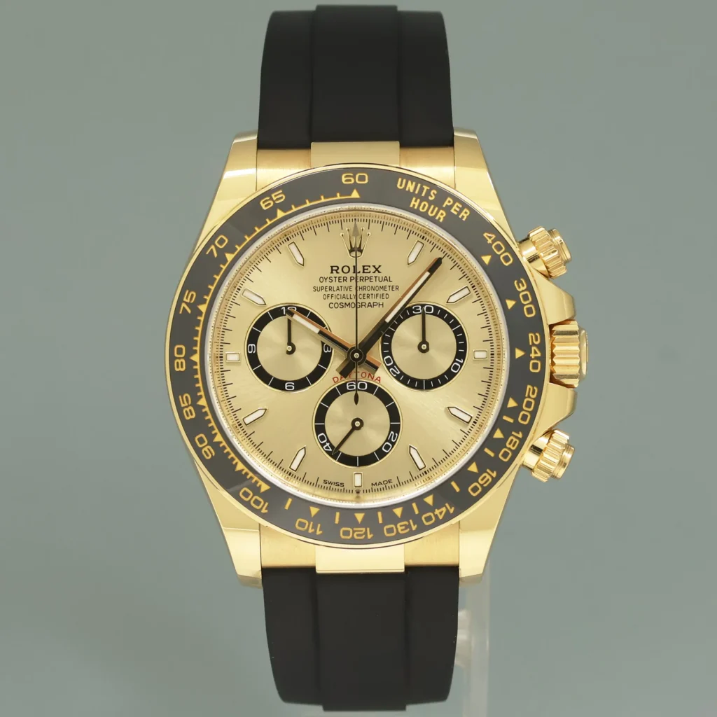 Super Clone Rolex Daytona Golden Dial 126518LN — dial close-up