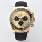 Super Clone Rolex Daytona Golden Dial 126518LN “Pikachu” — dial close-up