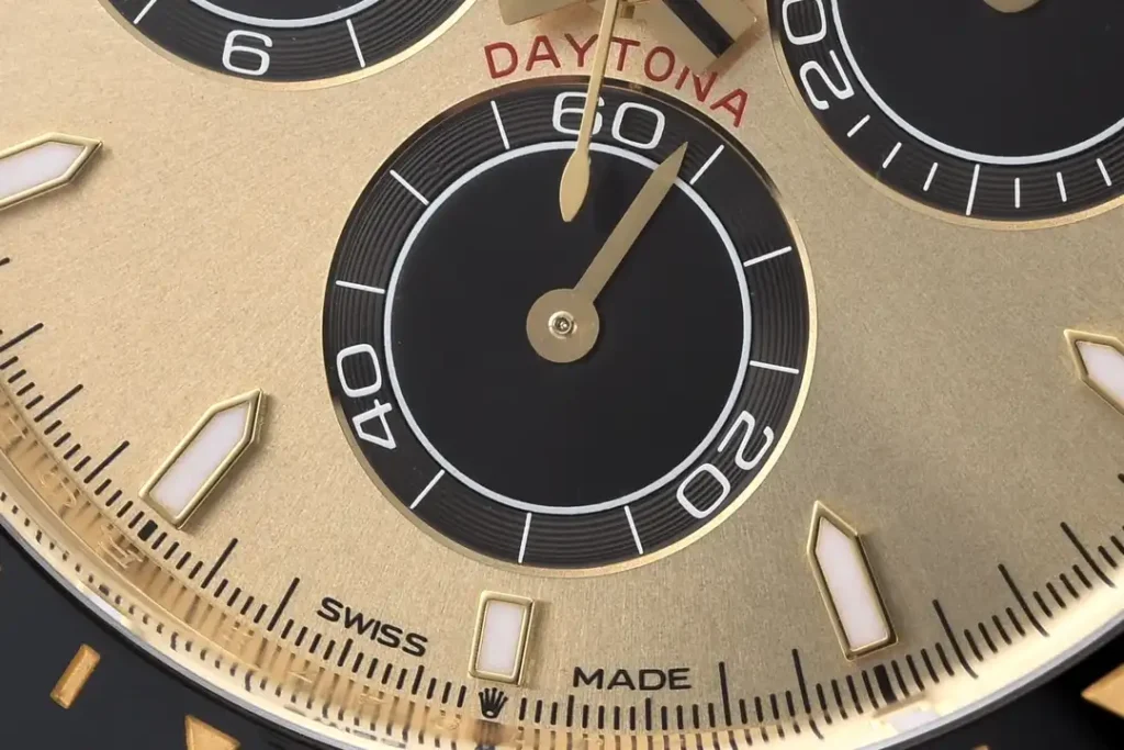 Super Clone Rolex Daytona Golden Dial 126518LN “Pikachu” — clasp and links