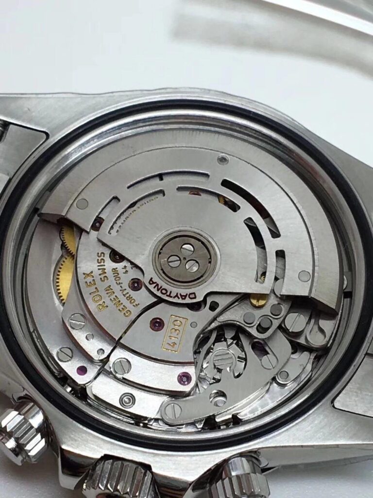 Super Clone Rolex Daytona “Reverse Panda” Black Dial 116500LN — movement / caseback view