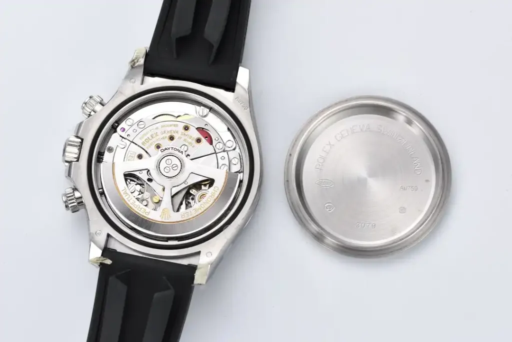 Super Clone Rolex Daytona Sunburst Dial “Ghost” 126519LN — movement / caseback view