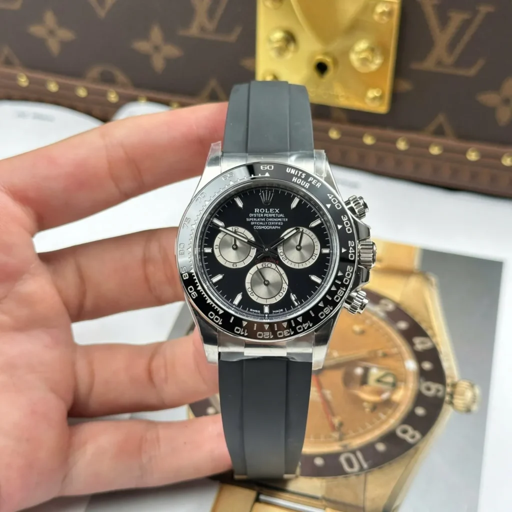 Super Clone Rolex Daytona black Dial 126519LN — dial close-up