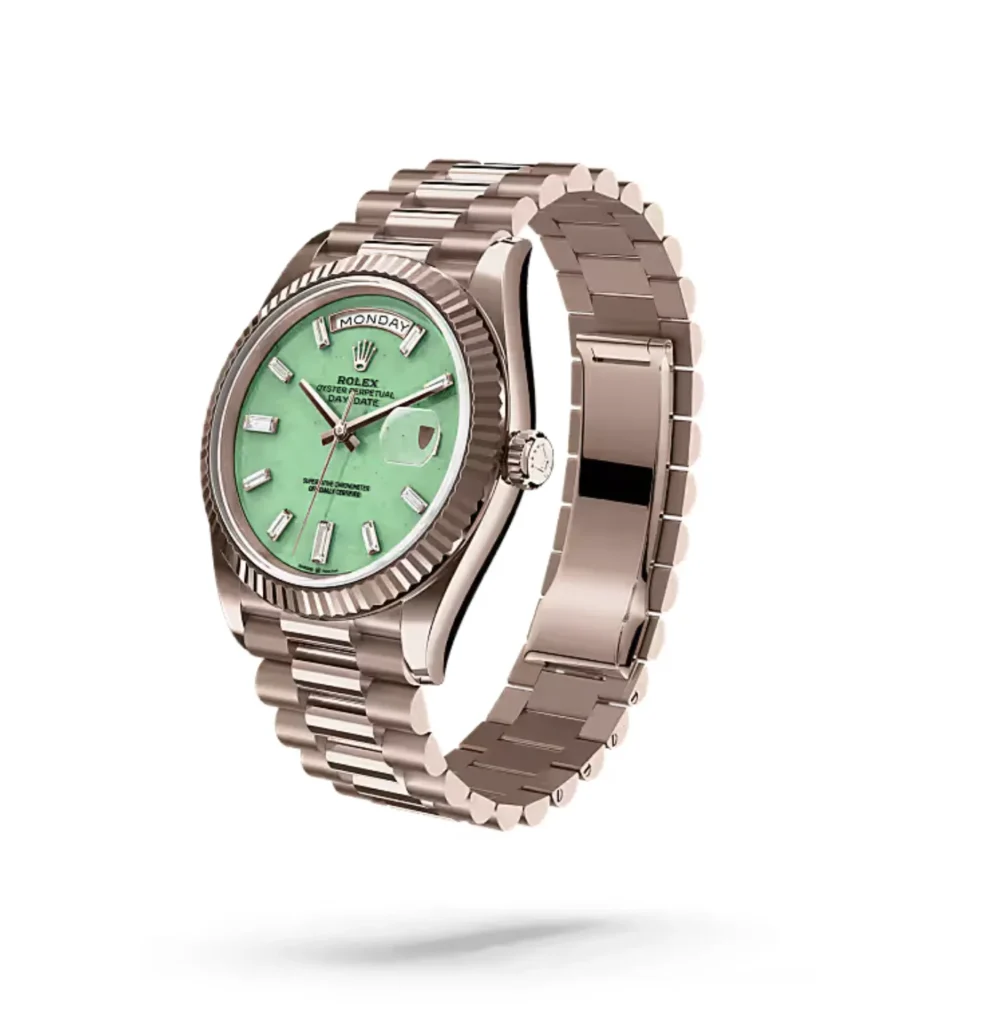 Super Clone Rolex Jubilee Bracelet Gold — dial close-up