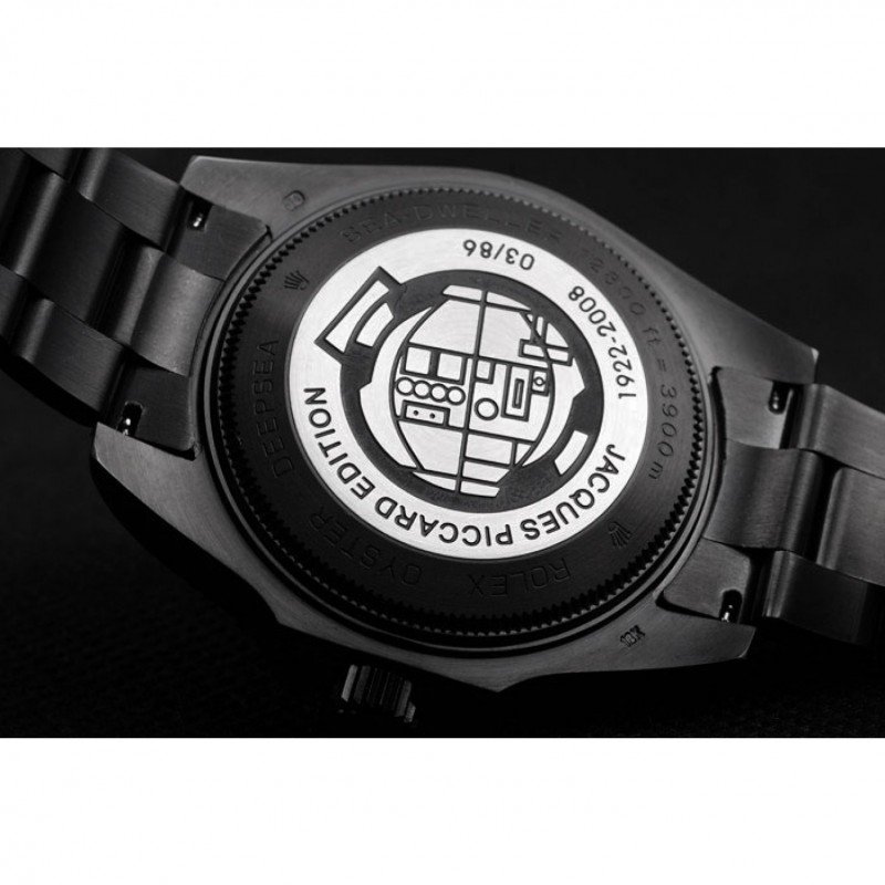Super Clone Rolex Deepsea Black Dial REP016819 — movement / caseback view