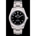 Super Clone Rolex Explorer Black Dial 42002 — dial close-up