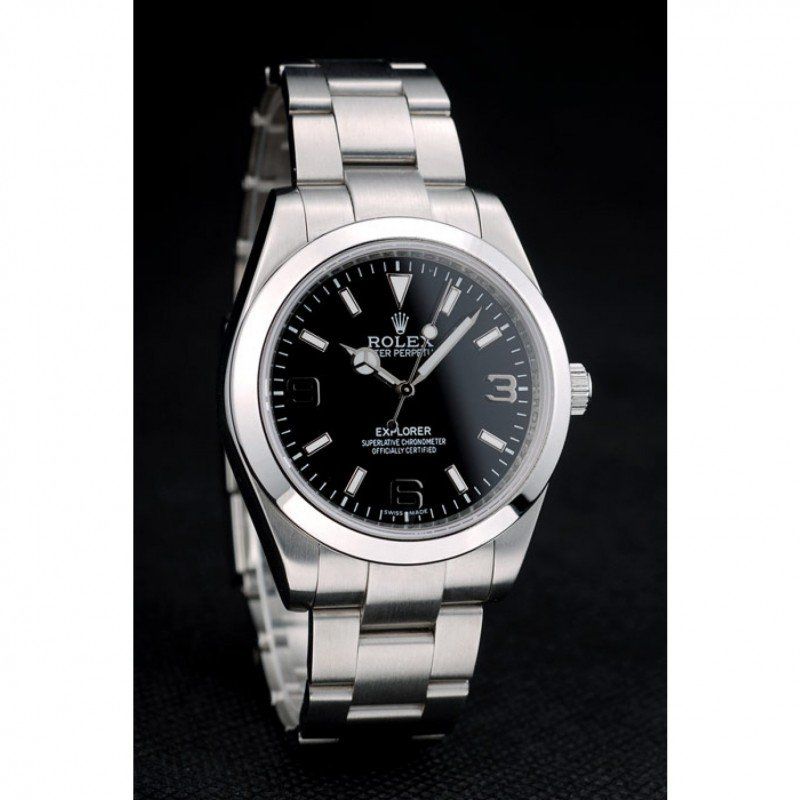 Super Clone Rolex Explorer Black Dial 42002 — case and bezel