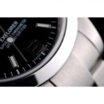 Super Clone Rolex Explorer Black Dial 42002 — on leather display