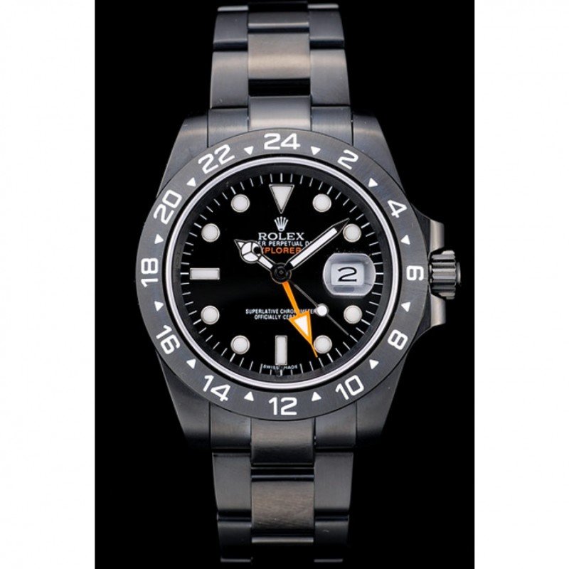 Super Clone Rolex Explorer Black Dial 98239 — dial close-up