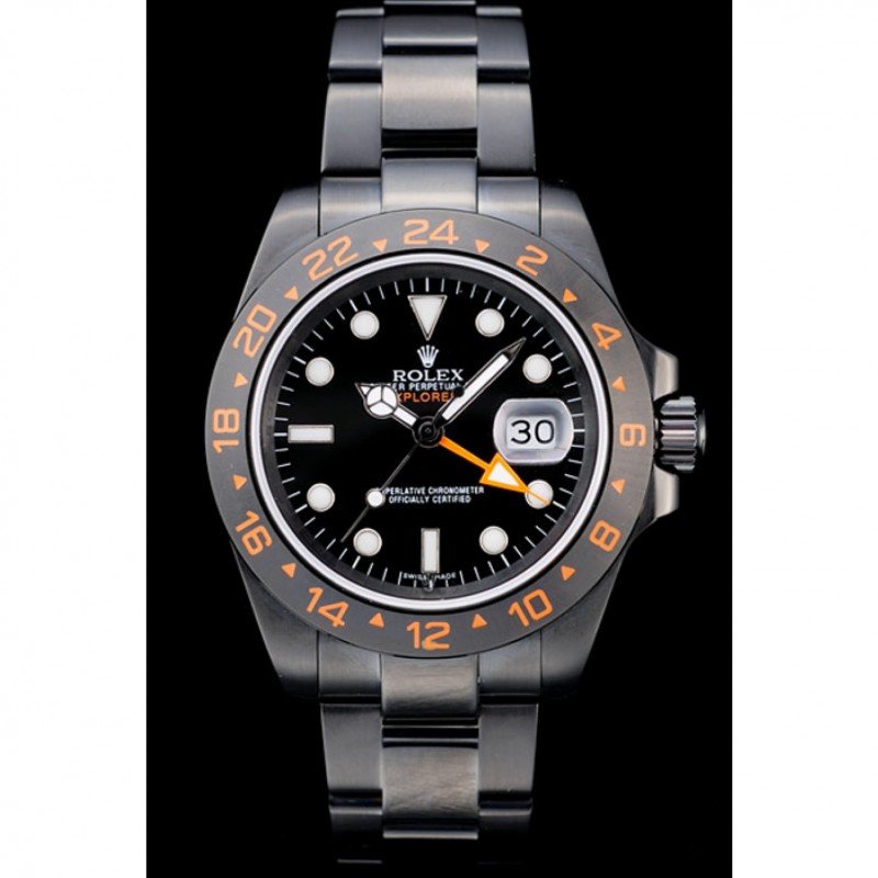 Super Clone Rolex Explorer Black Dial 98240 — dial close-up