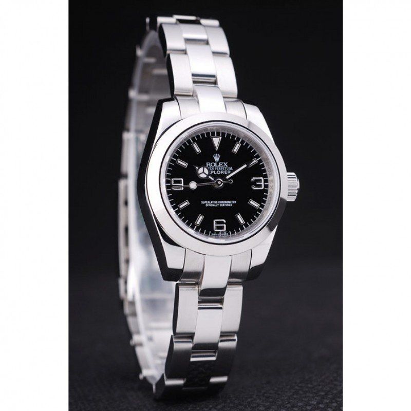 Super Clone Rolex Explorer Black Dial SLR157 — case and bezel